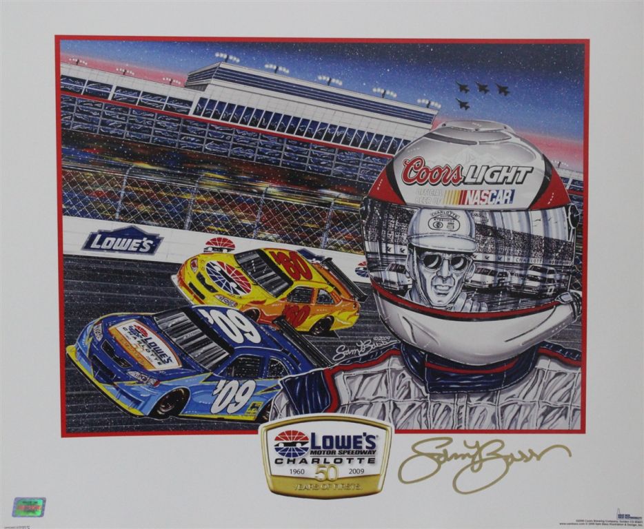 Autographed by Sam Bass Charlotte Motor Speedway 2009 