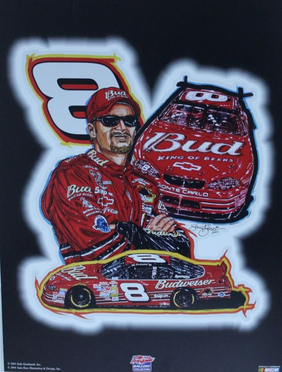 Dale Earnhardt Jr. Original Sam Bass Print 18