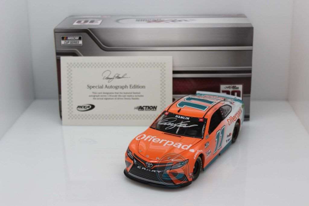 denny hamlin autographed diecast