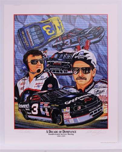 Double Autographed Dale Earnhardt & Richard Childress 